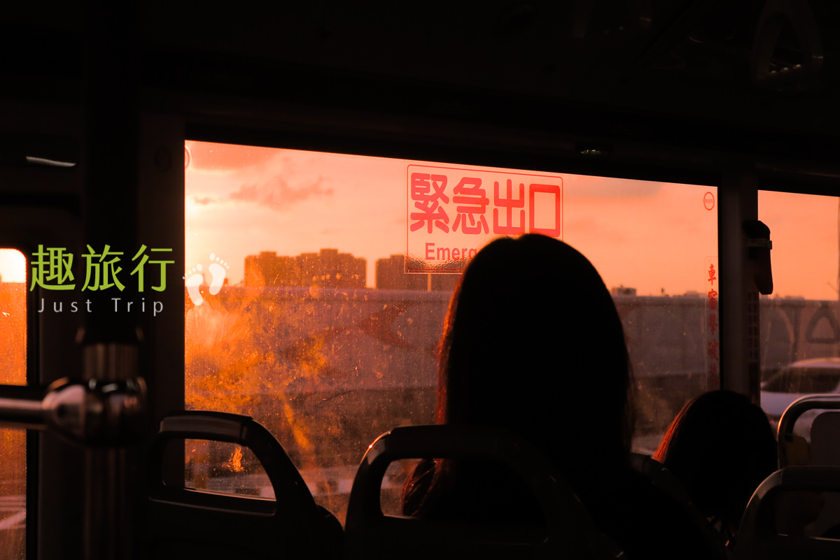 台中市 市區直達高美濕地公車 309路 夕陽風景